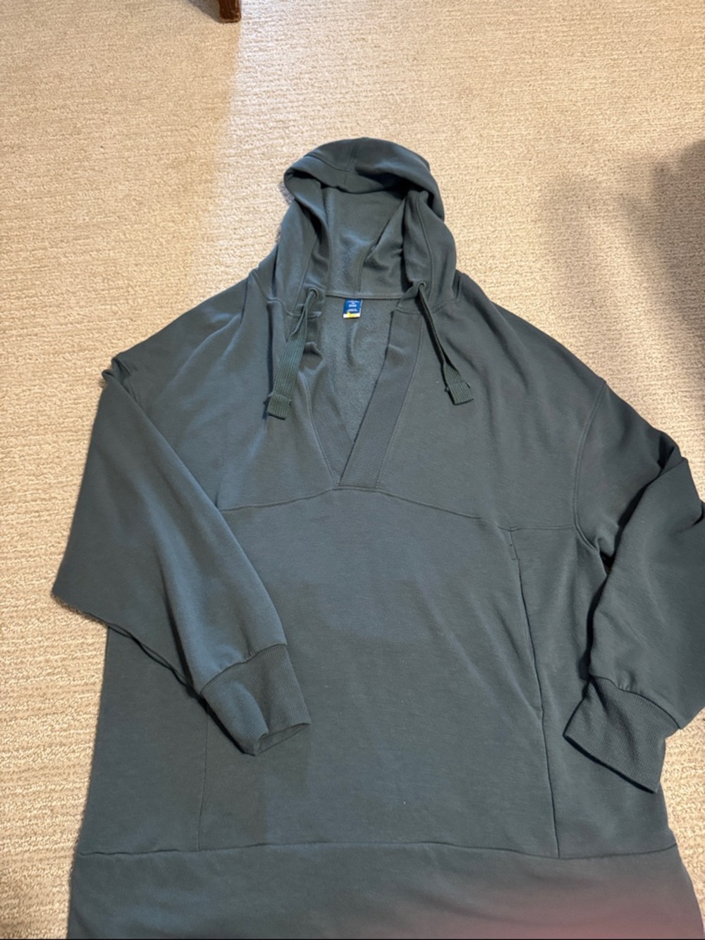 Old Navy Dark Green Hooded Pullover Sweatshirt